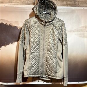 Women's Athleta Quilted Hooded Jacket - Brown